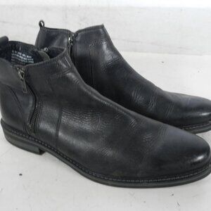 Alfani Shoes Jayce WPL8046 Black Genuine Leather Zip Ankle Boots Mens Size 13 M